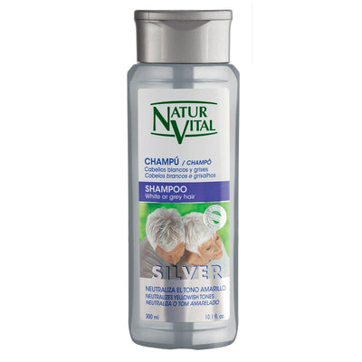 Shampoo Silver Naturvital, naturaleza y vida, matizante, champú silver