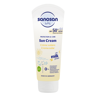 Crema Protectora Solar para bebé, niños y adultos SPF 50+ de Sanosan